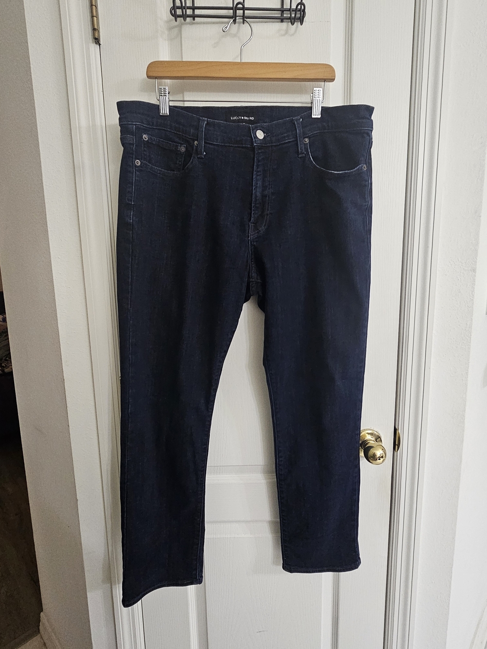 Lucky Brand Men’s Bootcut Jeans in Deep Indigo